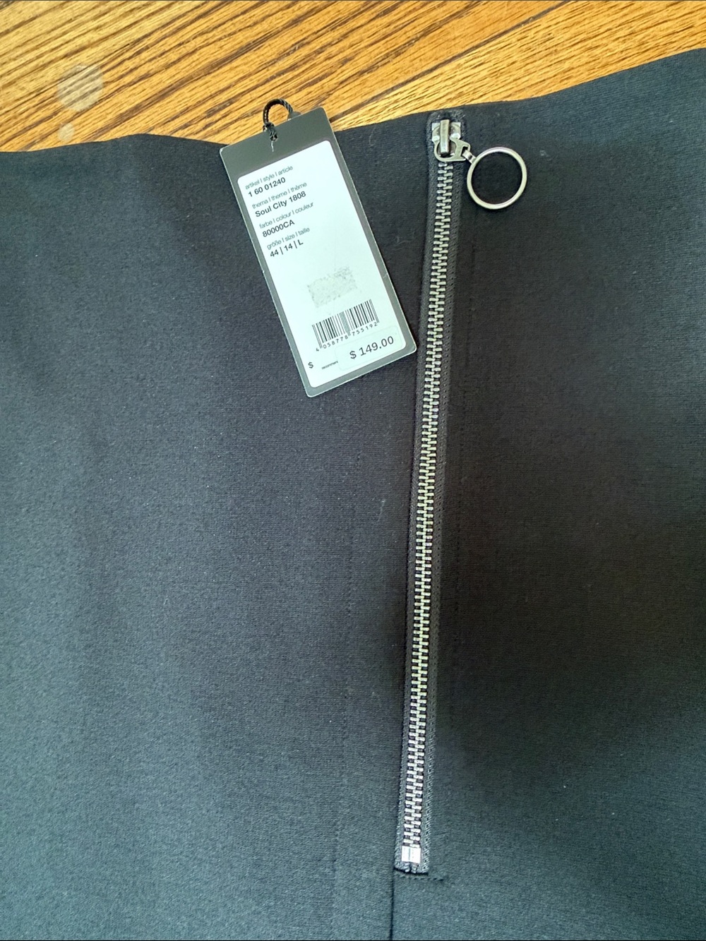 NWT Olsen sz 14 Black faux wrap skirt - closet staple; capsule wardrobe - Picture 2 of 11